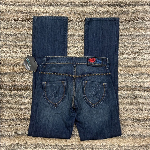 Chick Nicky Hilton Low Rise Mini Bootcut Jeans Sz 24 NWT | Low Rise Bootcut Y2K* - Picture 10 of 14